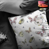 16 White Butterflies Indoor Outdoor Zippered Throw Pillow Outdoor Pillows Outdoor, Outdoor Pillows