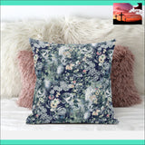 20 Gray Indigo Springtime Suede Throw Pillow Accent Throw Pillows Accent Throw Pillows, Home Decor