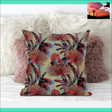 20 Red Yellow Tropical Suede Throw Pillow Accent Throw Pillows Accent Throw Pillows, Home Decor