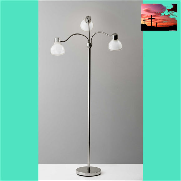 69 Three Light Tree Floor Lamp With Clear Bowl Shade Floor Lamps Floor Lamps, Lighting