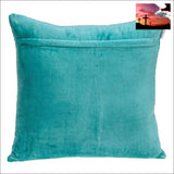 Aqua Quilted Velvet Square Throw Pillow Accent Throw Pillows Accent Throw Pillows, Home Decor