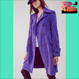 Longline Blazer With Vintage Buttons in Purple Cord Large Women’s Fashion - Women’s Clothing - Jackets & Coats - Jackets $150 - $200,