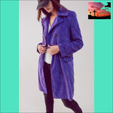 Longline Blazer With Vintage Buttons in Purple Cord Medium Women’s Fashion - Women’s Clothing - Jackets & Coats - Jackets $150 - $200,