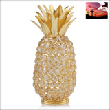 11 Faux Crystal And Gold Pineapple Sculpture Sculptures Home Decor, Sculptures