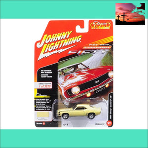 1969 Chevrolet Camaro SS Butternut Yellow 50th Anniversary Limited Edition to 3220pc Worldwide Muscle Cars USA 1/64 Diecast Model Car