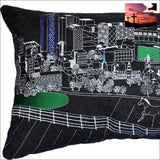 24 Black Lexington Nighttime Skyline Lumbar Decorative Pillow Accent Throw Pillows Accent Throw Pillows, Home Decor