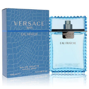Versace Man by Versace Eau Fraiche Eau De Toilette Spray (Blue) 3.4 oz (Men) Versace fragrance for men, Versace