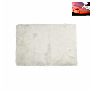 5’ x 8’ Off White Faux Fur Rectangular Area Rug Area Rugs Area Rugs, Home Decor