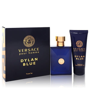 Versace Pour Homme Dylan Blue by Versace Gift Set -- 3.4 oz Eau de Toilette Spray + 3.4 oz Shower Gel (Men) Versace fragrance for men,