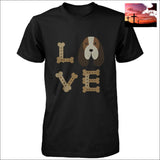 Basset Hound LOVE Mens T-shirt Cute Tee for Dog Owner Puppy Printed Shirt Men - Apparel - Shirts - T-Shirts $0 - $20 2X-LARGE 3X-LARGE