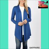 Drapey Open Front Cardigan Sapphire / Small Women’s Fashion - Women’s Clothing - Sweaters - Cardigans $20 - $50,ash mustard,ash 