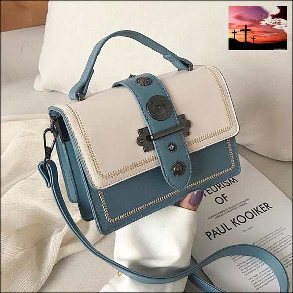 Elegant Rivet Shoulder Messenger Bag Blue Bags & Luggage - Women’s Bags - Crossbody Bags $75 - $100, bags & luggage, black, blue, crossbody