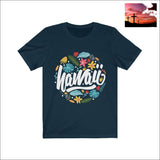 Hawaii Summer Paradise Short Sleeve Tee Navy / XS Men - Apparel - Shirts - T-Shirts $20 - $50 affordable gifts apparel Best Sellers birthday