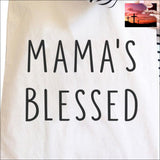Mamas Blessed Natural Canvas Tote Bag Simple Design Funny Graphic Women - Bags - Totes $0 - $20 Bags blessed christian Modalyst