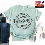 My Greatest Blessings Call Me Grandma T-Shirt Women’s Fashion - Women’s Clothing - Tops & Tees - T-Shirts $20 - $50, modalyst, t-shirts,