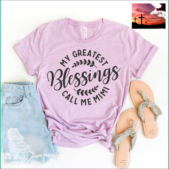 My Greatest Blessings Call Me Mimi T-Shirt Women’s Fashion - Women’s Clothing - Tops & Tees - T-Shirts $20 - $50, modalyst, t-shirts, tops &