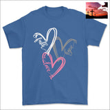 Tie Dye Faith Hope Love Heart T-Shirt Royal Blue / S Women’s Fashion - Women’s Clothing - Tops & Tees - T-Shirts $20 - $50, black, heather